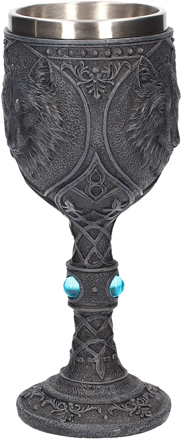 Animal Collection~ U2501G6 Night Wolf Goblet Goblet 23cm Black