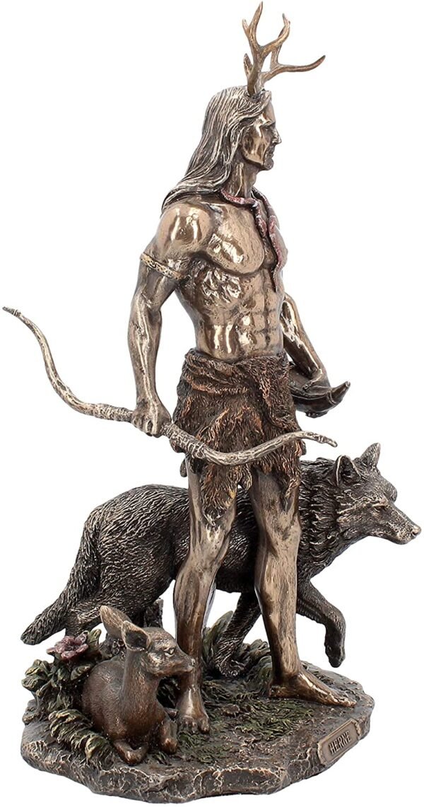 Wiccan Collection~Herne and Animals Figurine 38cm Bronze