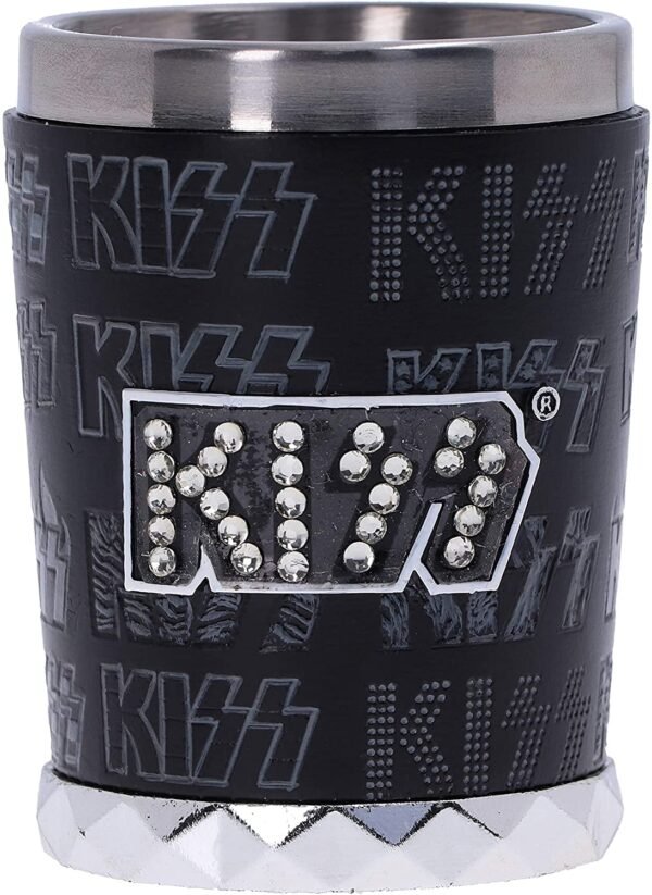 Band Merchandise~ Officially Licensed KISS Glam Range Gene Simmons The Demon Shot Glass, Black, 8.5cm