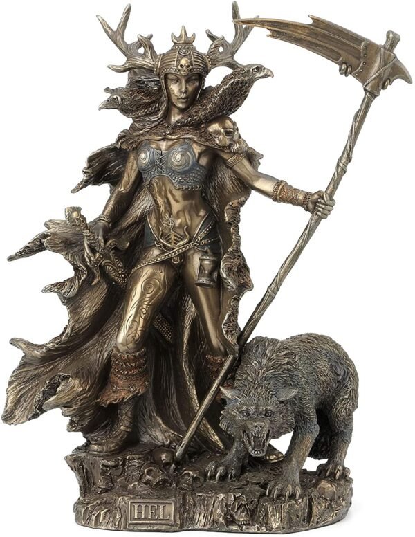 Magic  Collection~10.4 Inch Hel Norse Goddess of Underworld Antique Bronze Sculpture