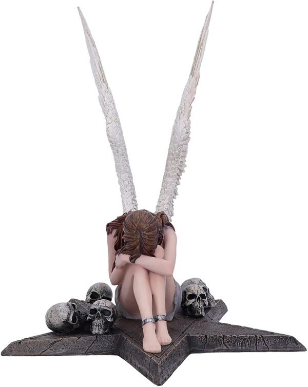 Artist Collections~ Spiral Gothic Enslaved Angel in Chains Figurine, Silver, 27.5cm