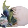Fantasy Collection~ Hatchling's Rest Dragon Figurine, Green/Purple, 12cm