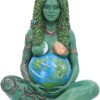 Light Collection~Large Ethereal Mother Earth Gaia Art Statue Painted Figurine, Green, 30cm
