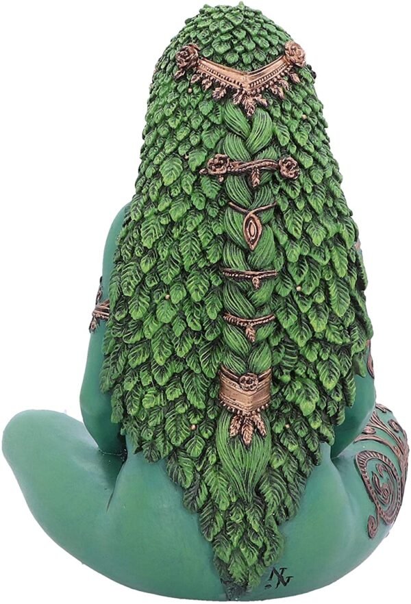 Light Collection~Small Ethereal Mother Earth Gaia Art Statue Painted Figurine, Green, 17.5cm