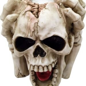 Dark Collection~Splitting Headache Tealight Holder 16.5cm Ivory