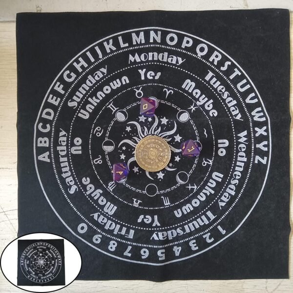 12 Constellations Tarot Tablecloth, Velvet Divination Altar Cloth Board Game Flannel Tarot Card Mat   Witchcraft Supplies