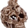 Magicun N.Giftware~Rococo Design Carved Skull Figurine Ornament, 16.5cm, Natural