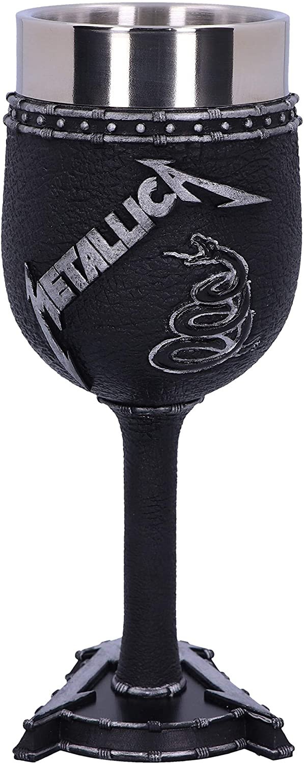 Band Merchandise~ B5222R0 Officially Licensed Metallica Black Album Goblet Wine Glass , 18cm