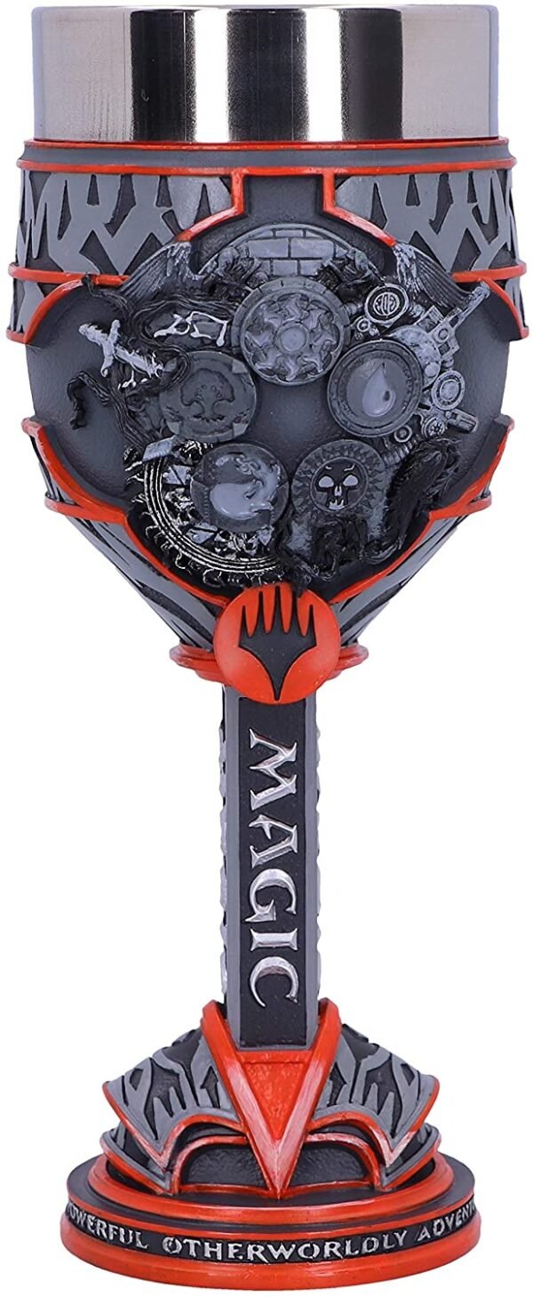 Gaming collectables~ Magic The Gathering Five Colour Wheel Goblet, Grey, 19.5cm