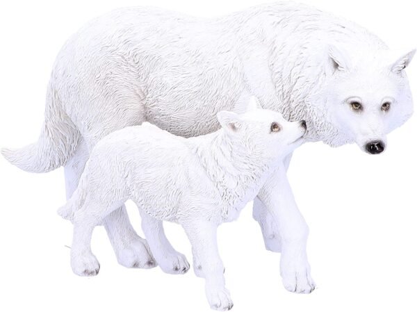 Animal Collection~ U4774P9 Winter Offspring Figurine 27.5cm, Resin, White, One Size