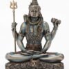 Magic  Collection~Lord Shiva in Lotus Pose Statue Sculpture - Hindu God and Destroyer of Evil Figure 6.2" Tall