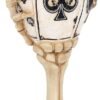Dark Collection~Dead Man's Hand Goblet 20cm White, Resin w/stainless steel insert, One Size