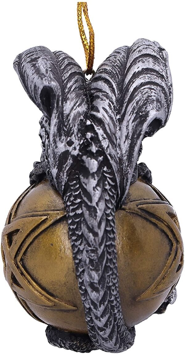 Magicun N.Giftware~Caspar Festive Hanging Dragon Ornament, 8.89cm, Gold