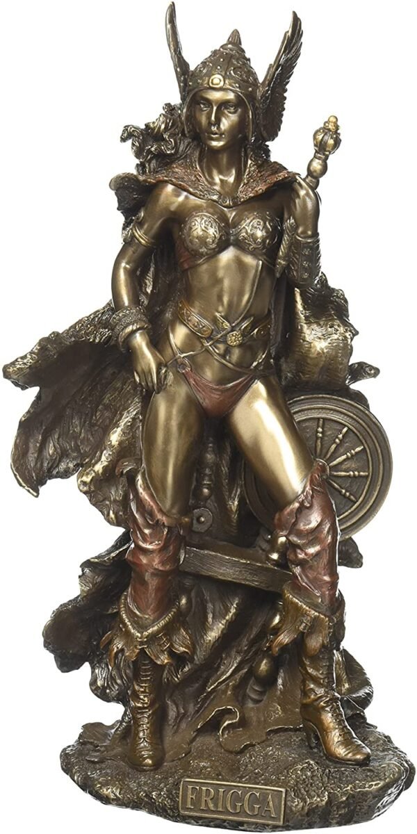 Magic  Collection~Frigga Norse Goddess of Love Marriage and Destiny Standing Near Spindle Statue