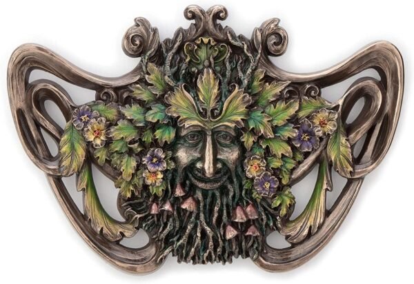 Magic  Collection~Green Man Spring Mushroom Wall Plaque