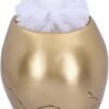 Dark Collection~Death Golden Skull Toilet Brush Holder, Gold, 16.4cm