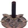 Dark Collection~Baphomet's Prayer Sabbatic Goat Incense Stick and Candle Holder, Bronze, 12.6cm