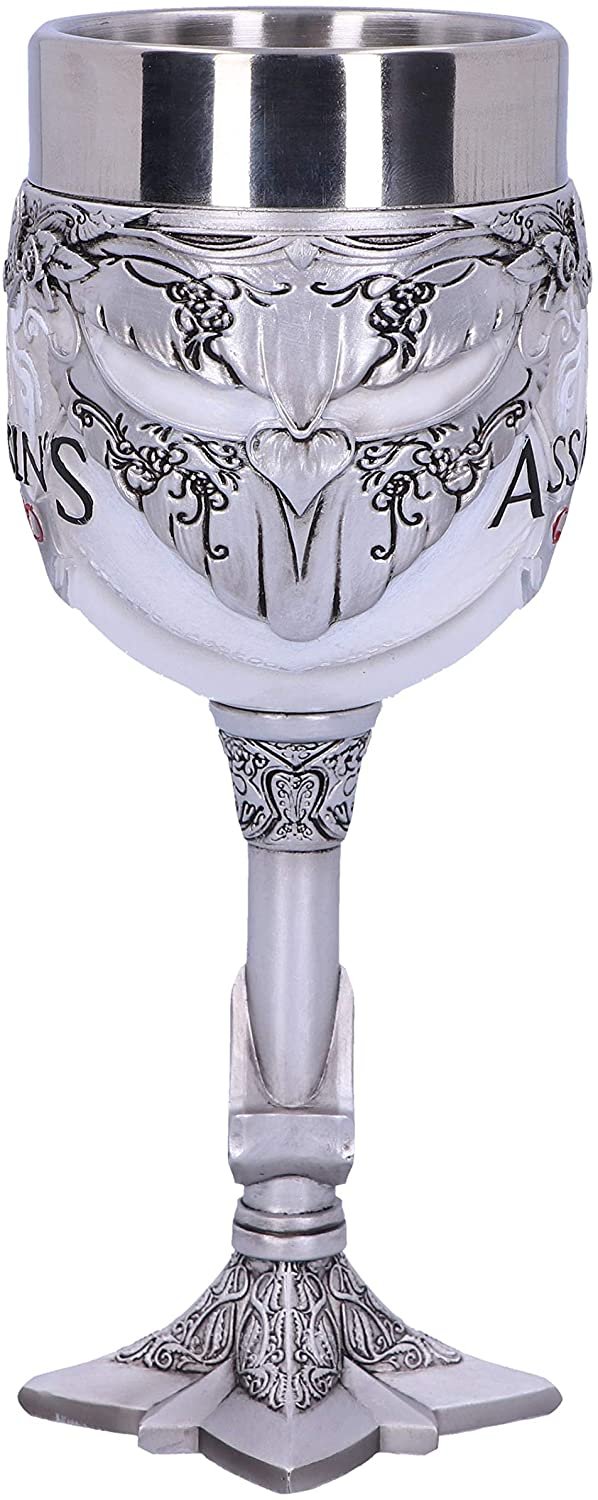 Officially Licensed Assassins Creed White Game Goblet, Resin w. Stainless Steel