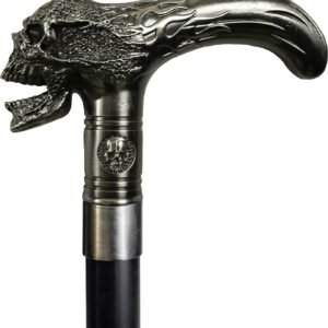 Dark Collection~Xenocane Walking Cane 89cm Silver, Plastic, Resin, Metal, Rubber