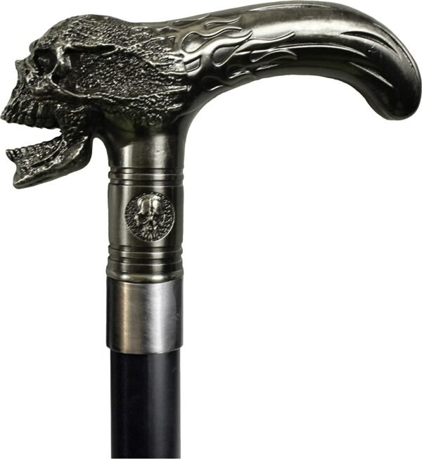 Dark Collection~Xenocane Walking Cane 89cm Silver, Plastic, Resin, Metal, Rubber