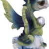 Fantasy Collection~ Water Hatchling Dragon Figurine, Green/Purple, 14cm