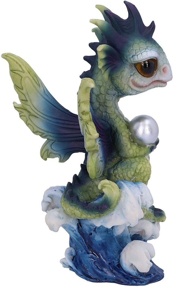 Fantasy Collection~ Water Hatchling Dragon Figurine, Green/Purple, 14cm