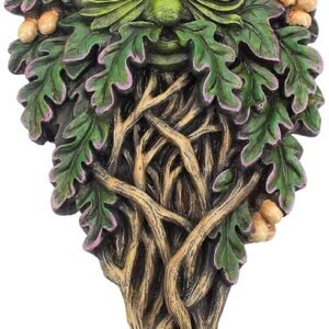 Light Collection~All Seeing Oak Wall Plaque 18cm Green