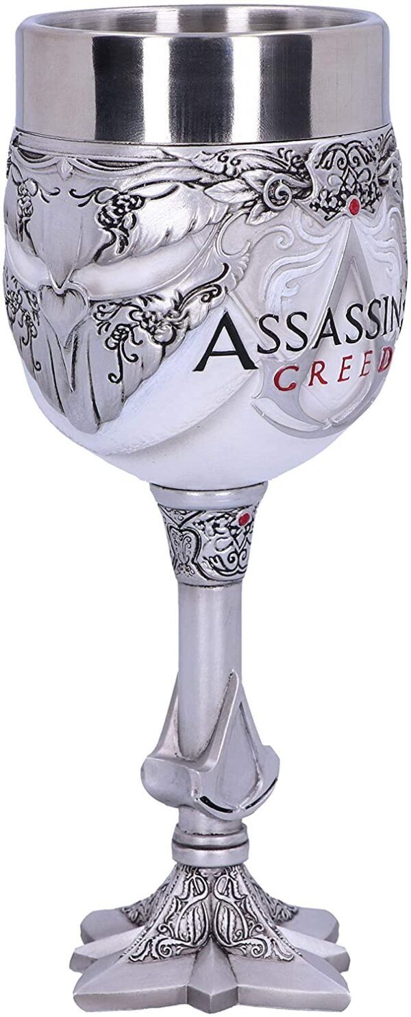 Officially Licensed Assassins Creed White Game Goblet, Resin w. Stainless Steel