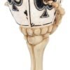 Dark Collection~Dead Man's Hand Goblet 20cm White, Resin w/stainless steel insert, One Size