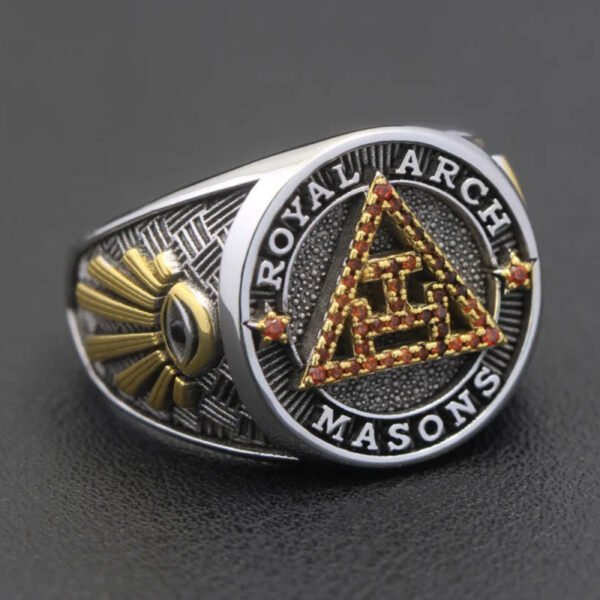 Holy York Rite Royal Arch Chapter Masons Masonic Solid Sterling Silver Ring