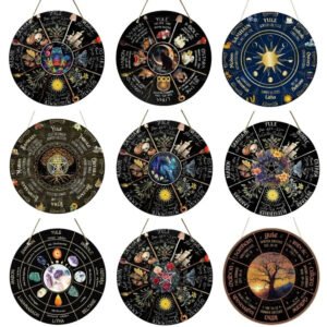 82d301fef2b1f2a110b67615a3194c71 Magical Witchcraft Tree Wheel of the year Wooden Door Sign