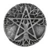 Pewter Tree Pentacle Paten Altar Tile Disk Dryad Design Wiccan Ritual Supplies