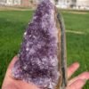 1pc 3.57LB-4.81LB Exquisite Gorgeous Natural Colored Crystal String Ornament, Amethyst Rough Stone, Ideal For Single Gifts