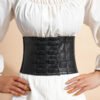 Retro four Buckles Fashion Raist Decorative Women's Wide Elastic Girdle Appear Slim Wear outside Waistband Corset For Ladies