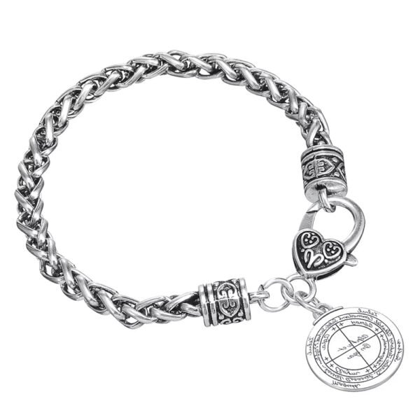 Talisman For Good Luck Key of Solomon Pentacle Seal Pendant Men Bracelet Amulet