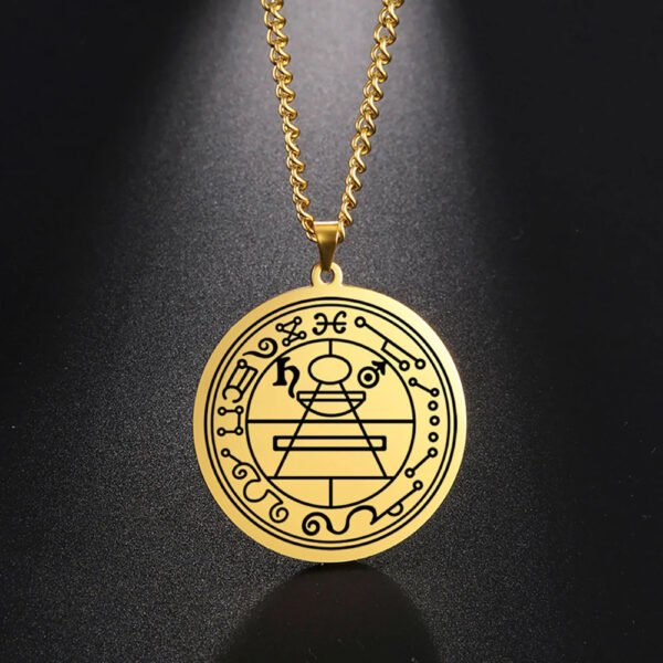 Dawapara Religious Solomon Necklace Magic Square Talisman Pendants Protection Wealth Amulet Stainless Steel Jewelry