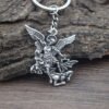 Archangel St.Michael Protect Me Keychain Holy Shield Charm Russian Orthodox Pendant