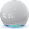 Echo Dot (4Th Gen) | Smart Speaker with Clock and Alexa | Glacier White