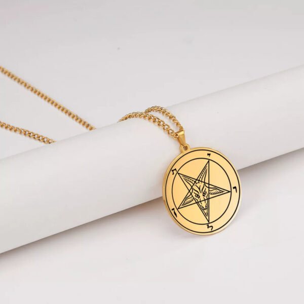 Men's Vintage Pentagram Baphomet GOAT Sigil Pendant Necklace Wiccan Jewelry Gift