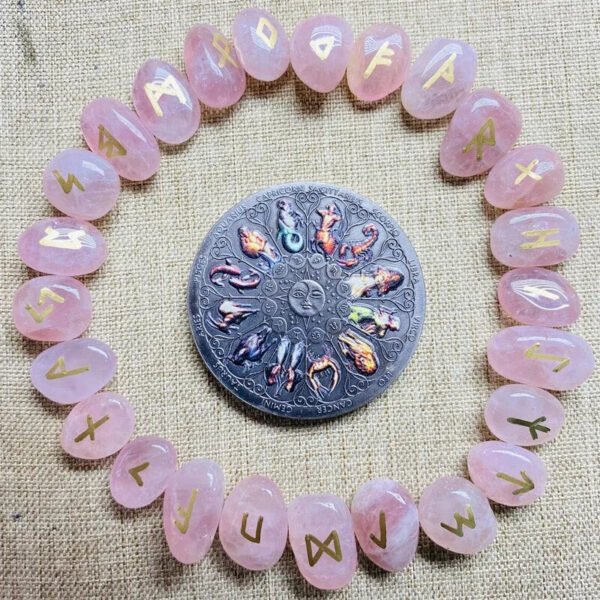 AAAA+Natural Rrose Crystal Rune Blacks Stone Irregular Divination Fortune-telling Healing Meditation Gift Collection