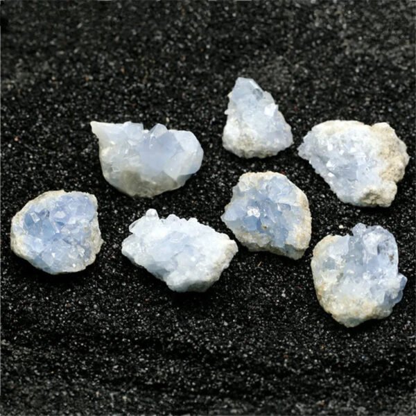 Celestite Geode Natural Crystal Quartz Stone Geomantic Omen Healing Mineral Rock Home Decor Blue Crystal Hole