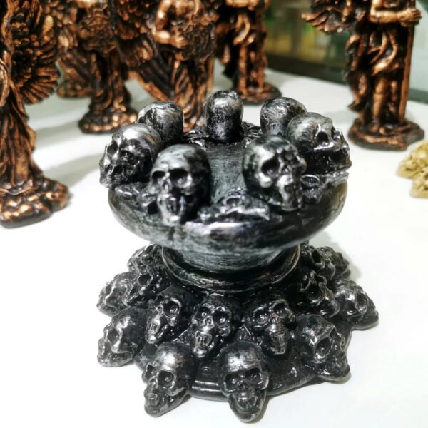 Resin Mini Skulls Ball Holder, Creative Display Base, Crystal Sphere, Stand Ornaments, Home Decor