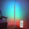 LED Corner Floor Lamp, RGBW Dimmable Mood Lighting with Remote, Modern Color Changing Accent Light for Bedroom, Living Room, Office, Gaming Room, Kids Room, 45”, Home Decor