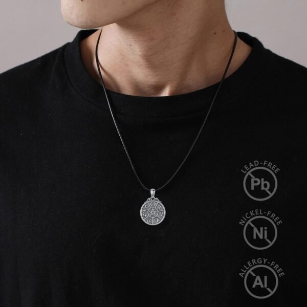 Vito Sterling Silver Tetragrammaton Necklace for Women Men, Abalone Shell 18k Gold Plated Pentagram Pendant, Wiccan Protection Amulet Pentacle Star Jewelry Gift for Wife Husband, 24"/18"/22"