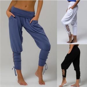 Medieval Renaissance Sexy Pirate Viking Costume Women Loose Beach Capris Band Trouser Harem Pants For Adult Plus Size