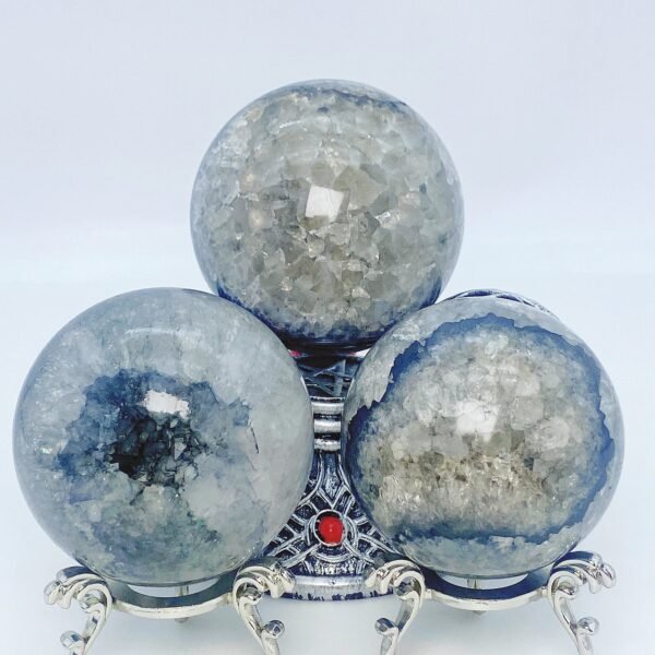 Black silk agate ball Home decoration