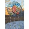 Mandalas 3D Sublimation Aluminum Metal Wind Spinner with Crystal Pendant for Outdoor Garden Yard Hanging Ornament Decoration