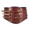 Steampunk Medieval Gladiator Leather Armor Belt Celtic Knight Waistband Viking Pirate Cosplay Costume Props Waist Accessory Men
