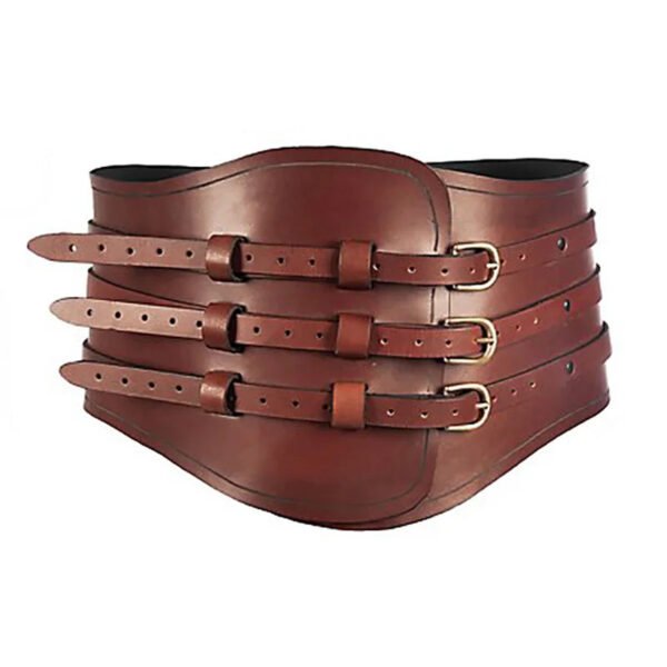 Steampunk Medieval Gladiator Leather Armor Belt Celtic Knight Waistband Viking Pirate Cosplay Costume Props Waist Accessory Men