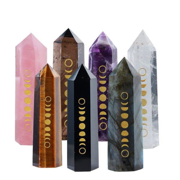 Quartz Gemstone Witch Crafts | Wand Carved Quartz Crystal | Natural Stones Witch Stone - Stones